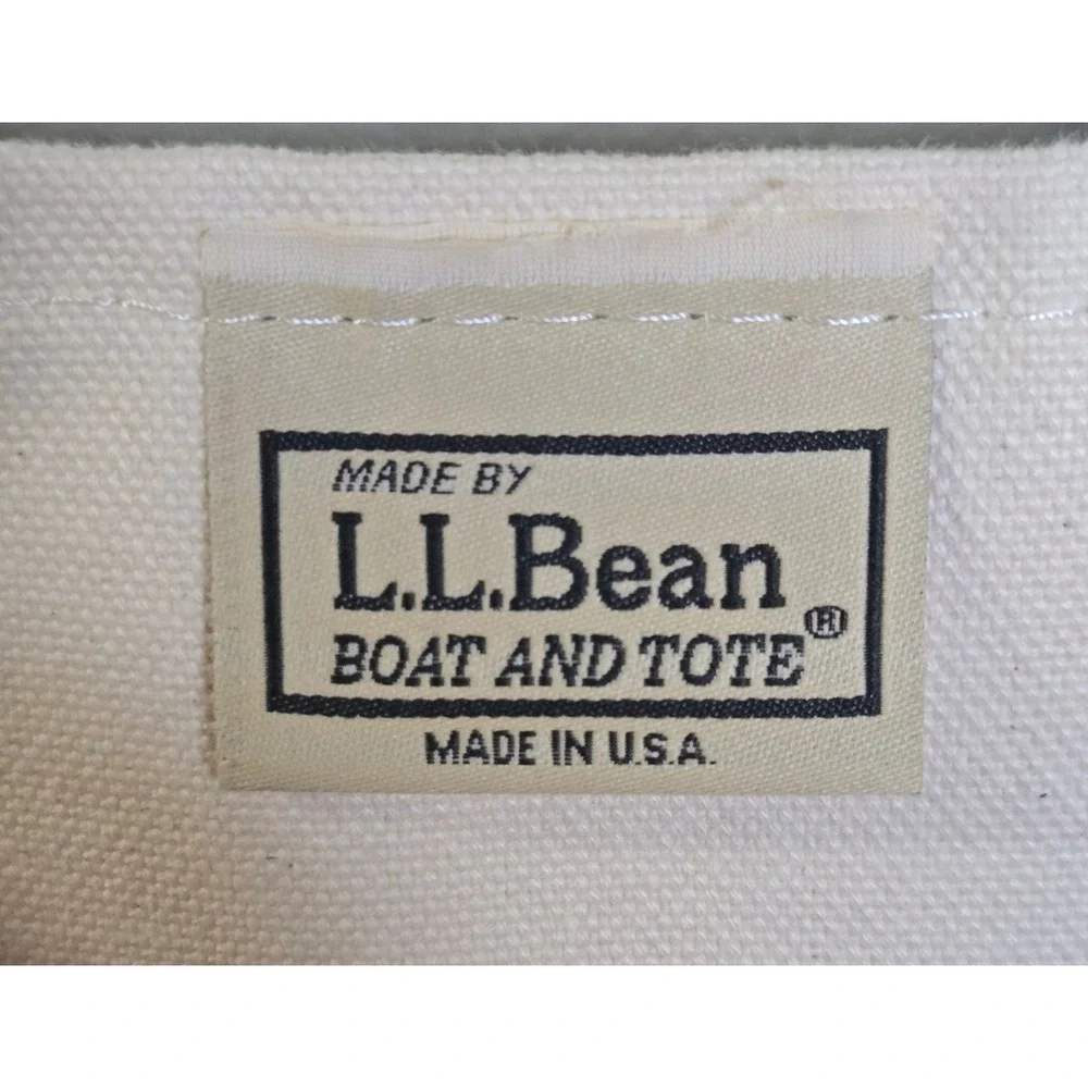 L.L.Bean Boat and Tote Bag Canvas Green X-Large Made in USA 112637